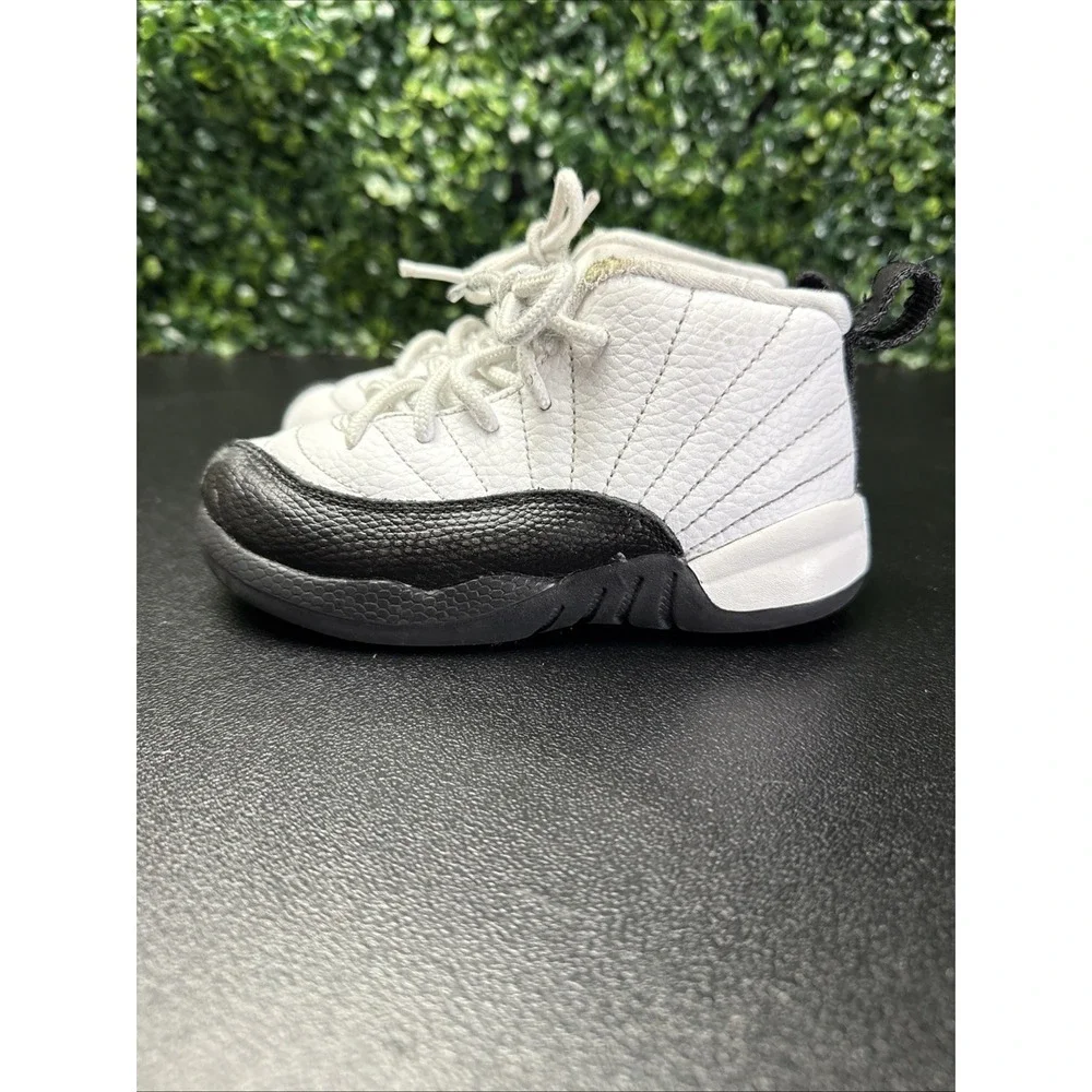 Nike Air Jordan 12 Retro Taxi Flip Black White 850000-162 Toddler Baby Size 9C